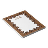 Bloc-note Éclaboussure de milkshake au chocolat marron Nom p (Incliné)