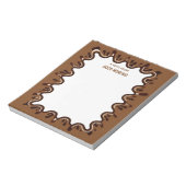 Bloc-note Éclaboussure de milkshake au chocolat marron Nom p (Tourné)