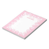 Bloc-note Éclaboussure de milkshake rose personnalisée (Tourné)
