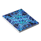 Bloc-note Éclair bleu sarcelle aqua néon électrique (Incliné)