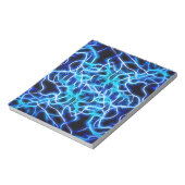 Bloc-note Éclair bleu sarcelle aqua néon électrique (Tourné)