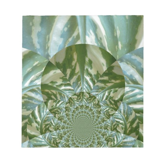 Bloc-note Eco Green Camo Kaleidoscope Art Design d'impressio (Devant)