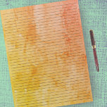 Bloc-note École | Aquarelle orange Vintage<br><div class="desc">Bloc-notes à règle College - Pages de taille de lettre standard - 8, 5" X 11" avec lignes à règle de couleur noire College sur chaque page pour une écriture facile - Papier Carnet à une face avec un Arrière - plan d'aquarelle orange jaune Vintage</div>