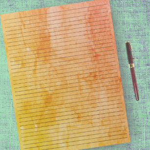 Bloc-note École Aquarelle orange Vintage