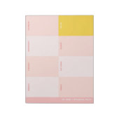 Bloc-note École Rose Cute Planificateur hebdomadaire (Tourné)