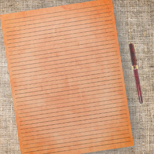 Bloc-note École Vintage Arrière - plan de papier orange