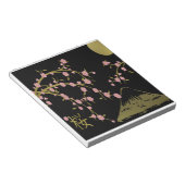 Bloc-note Écran noir rose Sakura or noir (Incliné)