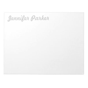 Bloc-note Écriture Classique Féminine Élégante Votre Nom