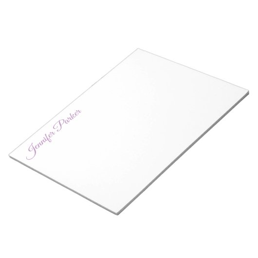 Bloc-note Écriture Classique Votre Nom Féminin Élégant (Incliné)