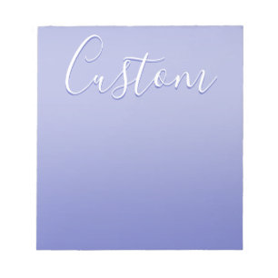 Bloc-note Écriture cursive éditable Violet blanc et violet