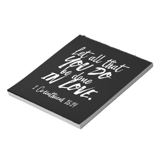 Bloc-note Écriture d'Amour Inspirationnelle - 1 Corinthiens  (Tourné)