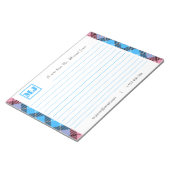 Bloc-note Écriture de monogramme professionnel élégant à ray (Incliné)