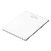 Bloc-note Écriture dorée chic personnalisée avec 'de la part (Tourné)