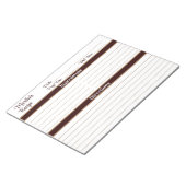 Bloc-note Écriture Élégante Chocolat Marron 8.5x11 Recettes (Incliné)