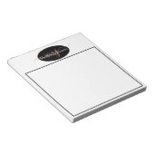 Bloc-note Écriture élégante rose gold sur fond noir    (Incliné)