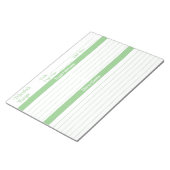 Bloc-note Écriture Élégante Vert Sauge 8.5x11 Recettes (Incliné)