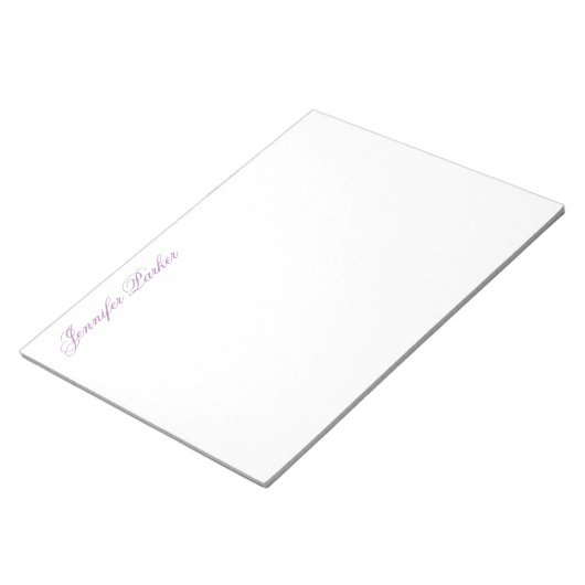 Bloc-note Écriture Manuelle Classique Votre Nom Feminine Sty (Incliné)