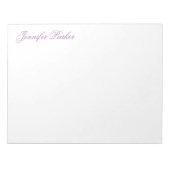 Bloc-note Écriture Manuelle Classique Votre Nom Feminine Sty (Devant)