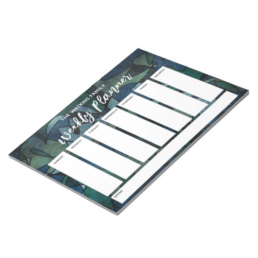 Bloc-note Écriture manuscrite décontractée Bleu Vert Planifi (Incliné)