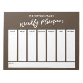 Bloc-note Écriture manuscrite décontractée, planificateur he (Devant)