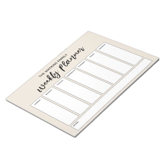 Bloc-note Écriture manuscrite décontractée Simple Planificat (Incliné)