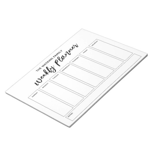 Bloc-note Écriture manuscrite décontractée Simple Planificat (Incliné)