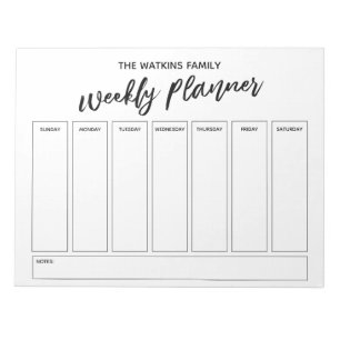 Bloc-note Écriture manuscrite décontractée Simple Planificat