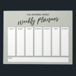 Bloc-note Écriture manuscrite décontractée Simple Planificat<br><div class="desc">Ce planificateur hebdomadaire polyvalent a été configuré avec des éléments très basiques qui peuvent tous être édités... sauf pour l'en-tête. L'expression "planificateur hebdomadaire" a été rendue dans une police d'écriture décontractée moderne et a été placée, sous forme de graphique, en haut de la page. Utilisez les champs modèle pour ajouter...</div>