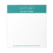 Bloc-note Écriture manuscrite du bureau de Bright Turquoise (Devant)