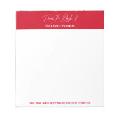 Bloc-note Écriture manuscrite du bureau de Cherry Red (Devant)