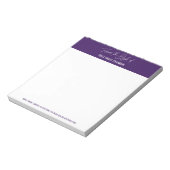 Bloc-note Écriture manuscrite du bureau de Deep Dark Purple (Tourné)