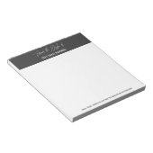 Bloc-note Écriture manuscrite du bureau de l'édifice gris fo (Incliné)