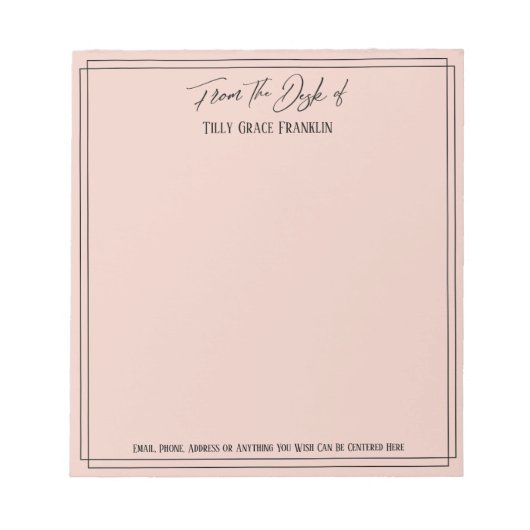 Bloc-note Écriture manuscrite du bureau de Simple Light Blus (Devant)