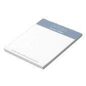 Bloc-note Écriture manuscrite du bureau en bleu denim délavé (Tourné)