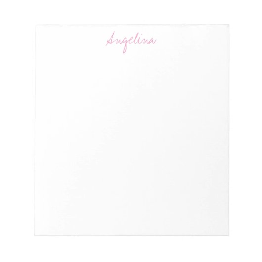 Bloc-note Écriture manuscrite élégante stylée tendance uniqu (Devant)