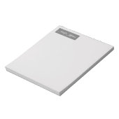 Bloc-note Écriture manuscrite moderne élégante grise profess (Tourné)