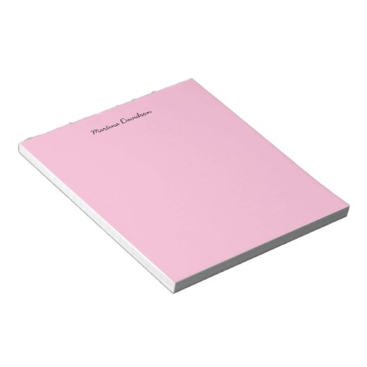 Bloc-note Écriture manuscrite originale unique rose (Incliné)
