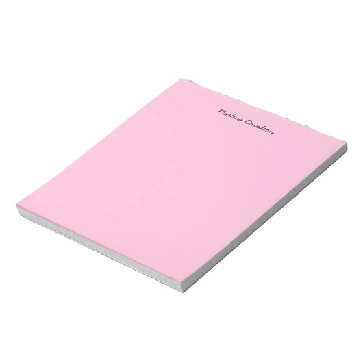 Bloc-note Écriture manuscrite originale unique rose (Tourné)