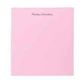 Bloc-note Écriture manuscrite originale unique rose (Devant)