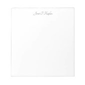 Bloc-note Écriture manuscrite professionnelle simple et élég (Devant)