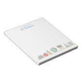 Bloc-note Écriture personnalisée de professeur pastel (Incliné)