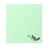 Bloc-note Écureuil avec raquette de tennis sur Arrière - pla (Devant)