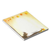 Bloc-note Écureuil mignon et feuilles d'automne (Incliné)