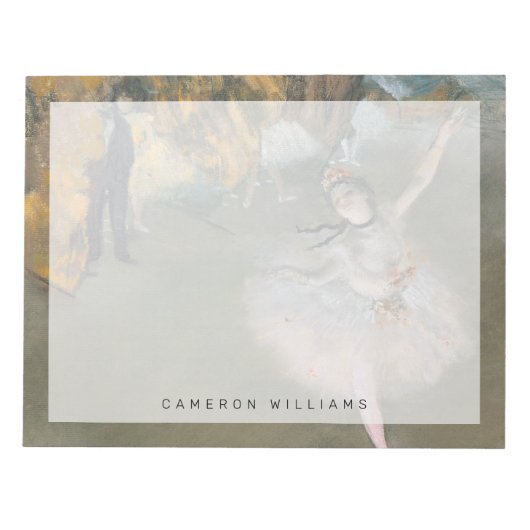 Bloc-note Edgar Degas | L'étoile ou la danseuse sur scène (Devant)