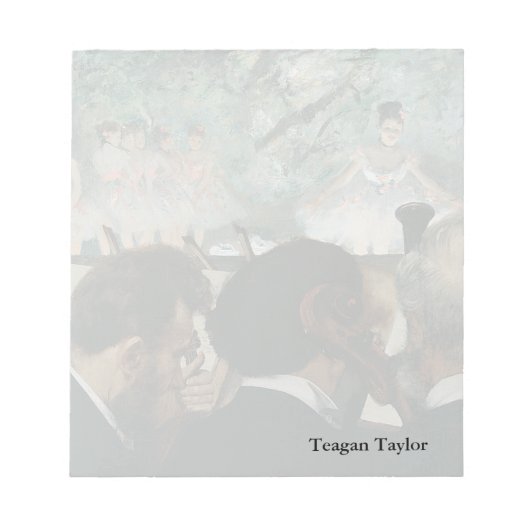 Bloc-note Edgar Degas | Musiciens d'orchestre (Devant)