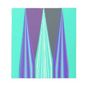 Bloc-note Edgy Blue Purple Cyan Chevron Art Imprimer (Devant)