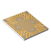 Bloc-note Edgy Zebra Elegance : une impression jaune or (Incliné)