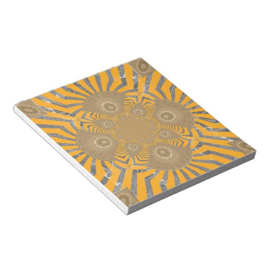 Bloc-note Edgy Zebra Elegance : une impression jaune or (Incliné)