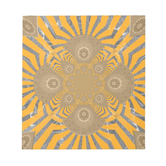 Bloc-note Edgy Zebra Elegance : une impression jaune or (Devant)