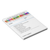 Bloc-note Editable Crayons Positive Note From My Teacher (Incliné)